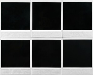 Six Blank Polaroid Frames - Isolated