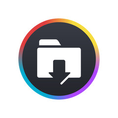 Obraz premium Download Folder - Push Button