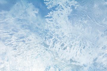 Fototapeta premium Ice texture with different patterns