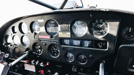 cockpit of an airplane