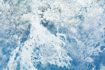Fototapeta premium Ice texture with different patterns