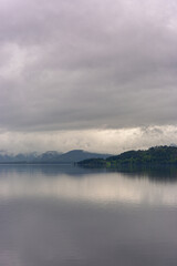 Landscape with low clouds