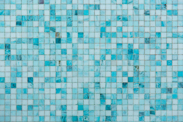 Blue pool tiles