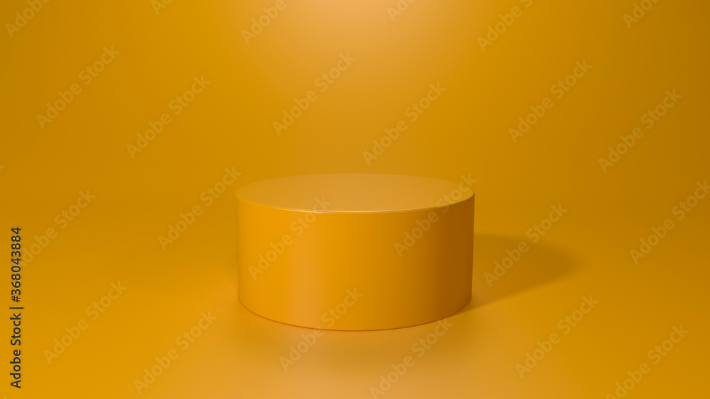 Wall mural empty podium or pedestal display on white background with stand concept. blank product shelf standin