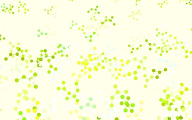 Light Green, Yellow vector pattern with artificial intelligence network.