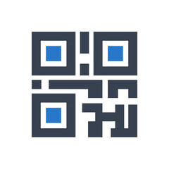 QR code vector icon illustration on white background