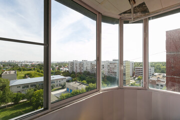 Fototapeta premium view from the balcony of the apartment building