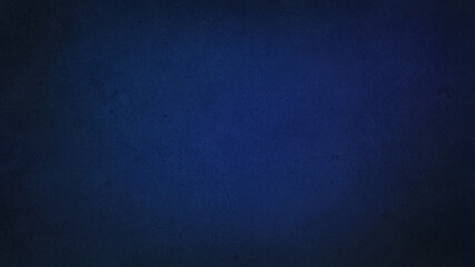 abstract blue architecture wall material. blank blue concrete wall texture surface background with dark corners.