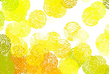 Light Green, Yellow vector texture with abstract forms.