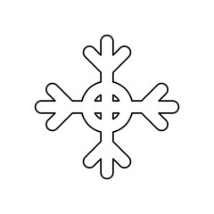winter snowflake icon, line style
