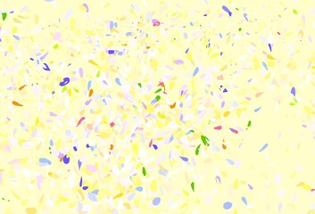 Light Pink, Yellow vector abstract pattern with leaves.