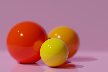 3d bright balls