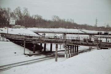 bridge in the snow