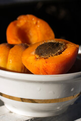 bowl of apricots