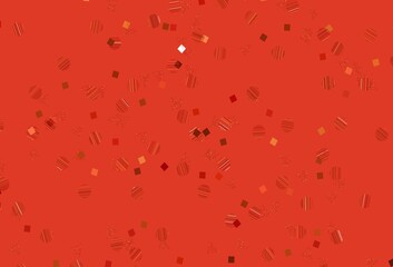 Light Red vector layout with circles, lines, rectangles.