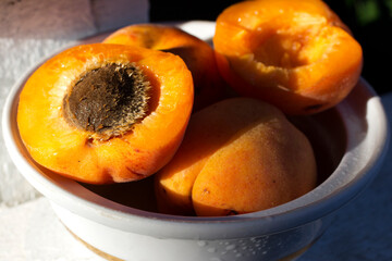 apricots in a bowl