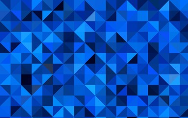 Dark BLUE vector shining triangular background. Shining illustration, which consist of triangles. A completely new design for your business.