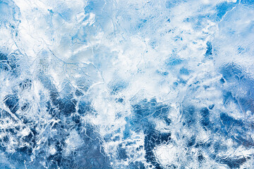 Obraz premium Ice texture with different patterns
