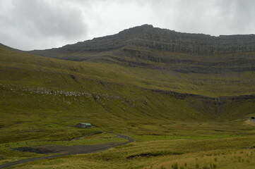 The dramatic and charming nature and mountains on the Faroe Islands