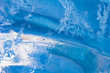Naklejka premium Ice texture with different patterns