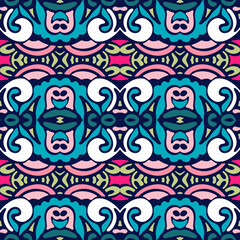 Ethnic seamless pattern. Vector tribal background. Aztec and indian style, vintage print.