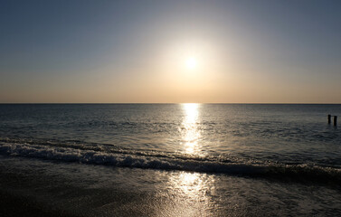 morning sunrise on the sea