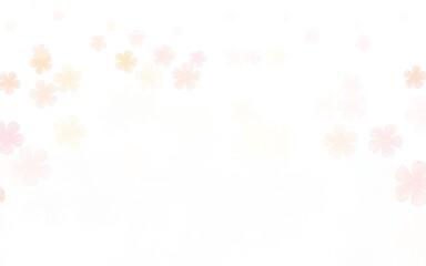 Light Red, Yellow vector doodle background with flowers.