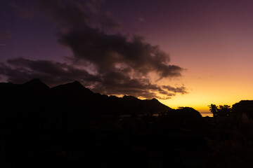 sunset in the mountains