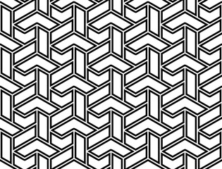 Seamless background for your designs. Modern black and white ornament. Geometric abstract pattern