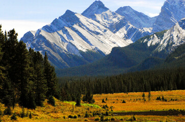 Canada- Alberta- Mountain Scenery in Banff National Park