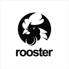 rooster head chicken farm and poultry industry mascot