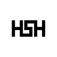 HSH letter logo design vector