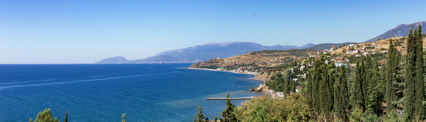 view from the village of Malorechenskaya to the west coast of the great alushta