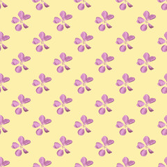 Fototapeta na wymiar Floral seamless pattern with pressed dry flowers