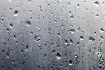 water drops on the glass