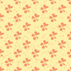 Floral seamless pattern with pressed dry flowers