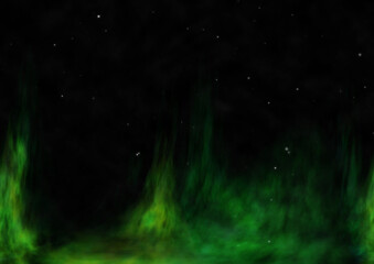 Star field and distant cold space nebula.