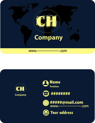 Business card Gold vector simple luxury design