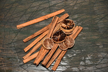 lots of cinnamon sticks