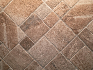 stone floor with rhombus and rectangular tiles.texture