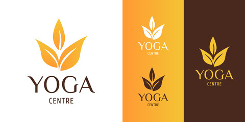 Fototapeta na wymiar Yoga center logo