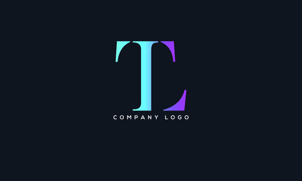 Creative and Minimalist Letter LT TL Logo Design Icon, Editable in Vector Format in gradient Color.