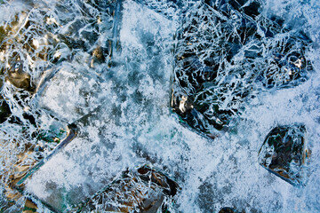 Ice texture with different patterns