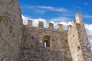 ancient historic Genoese castle or fortress