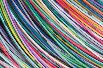 Colorful cable abstract technology industrial background