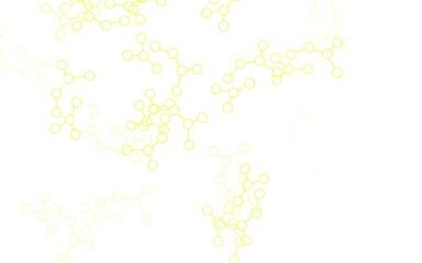 Light Green, Yellow vector backdrop with artificial intelligence data.