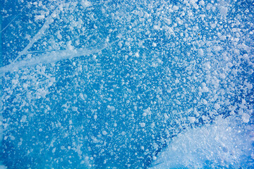 Fototapeta premium Ice texture with different patterns