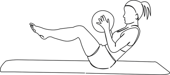 woman is engaged in fitness