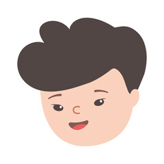 young man face cartoon character isolated icon design