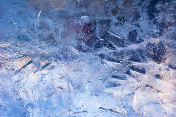 Ice texture with different patterns